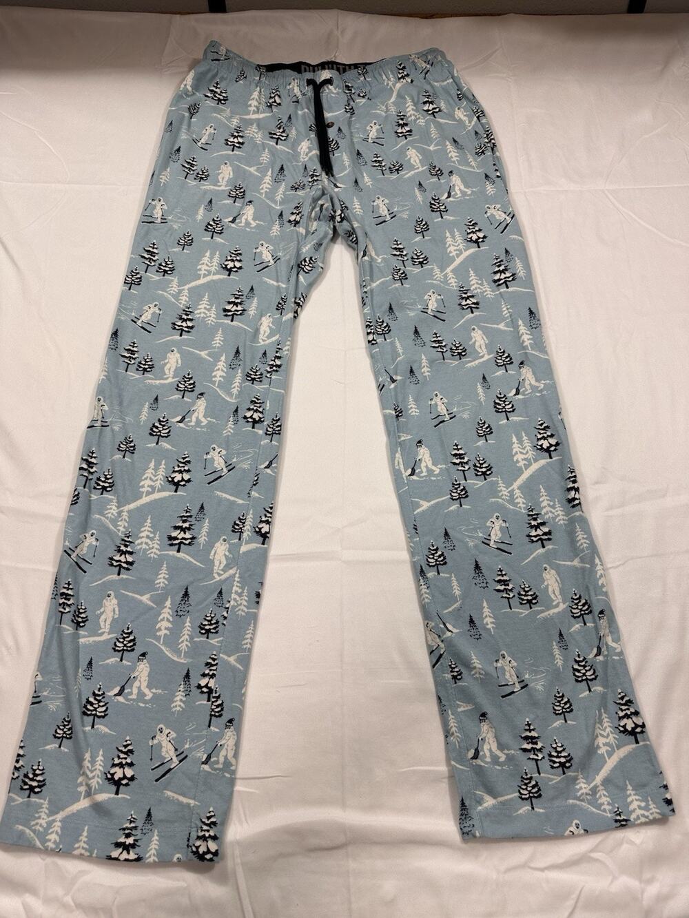 Duluth Trading Men’s Pajama Pant Light Blue Size Medium 100% Cotton